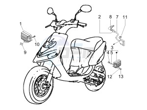 Stalker 50 Special Edition drawing Voltage Regulators - Electronic Control Units (ecu) - H.T. Coil