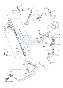 XJ6S ABS 600 (36D6) drawing REAR MASTER CYLINDER