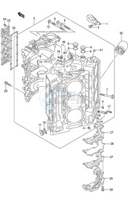 DF 250 drawing Cylinder Block (DF 250S)