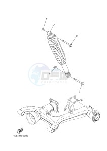 YFM350A YFM350TF GRIZZLY 350 2WD (B145) drawing REAR SUSPENSION