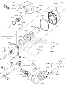 MULE PRO-DXT KAF1000BHF EU drawing Air Cleaner