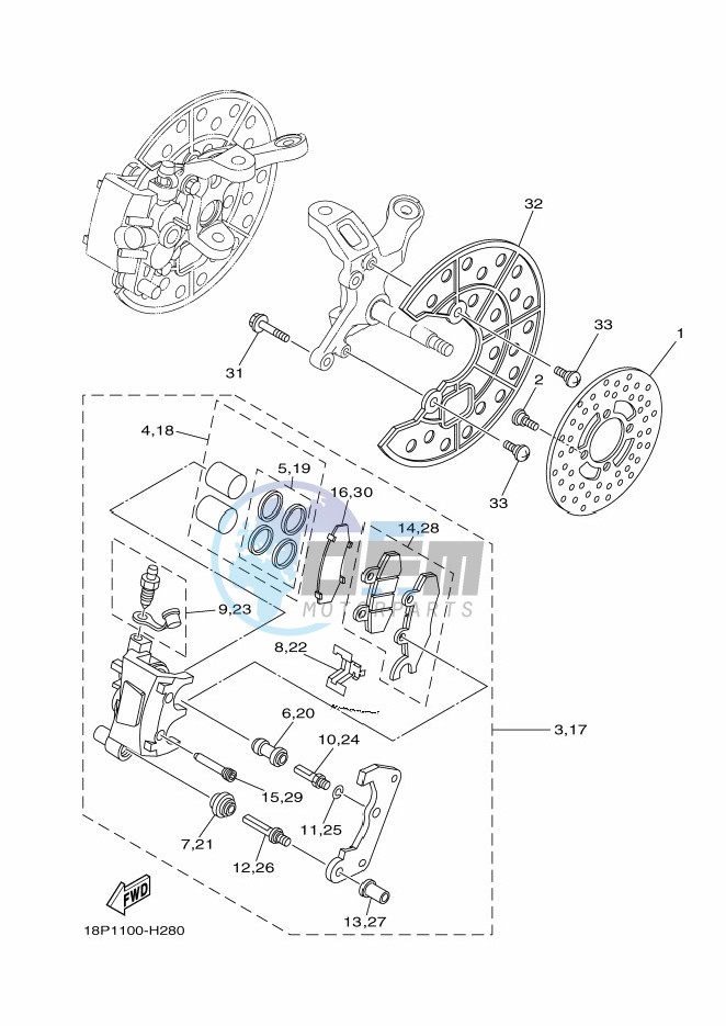 FRONT BRAKE CALIPER