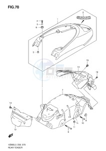 VZ800 drawing REAR FENDER L3