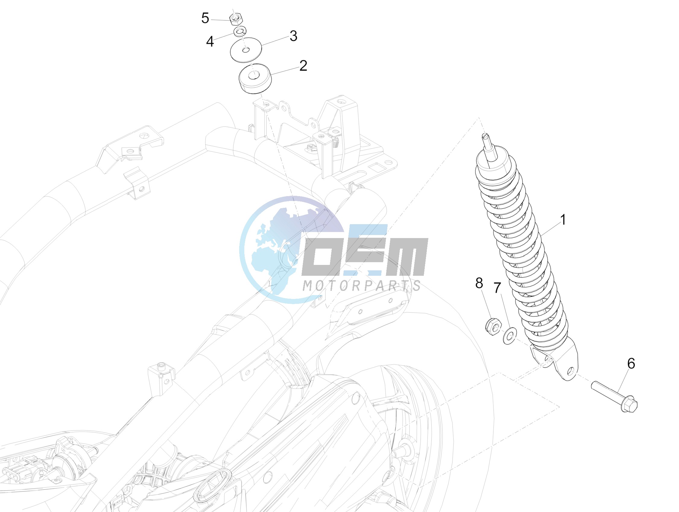 Rear suspension - Shock absorber/s