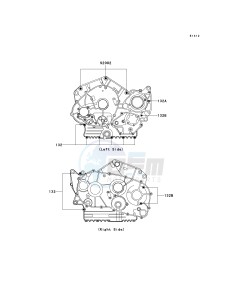 VN 800 A [VULCAN 800] (A6-A9) [VULCAN 800] drawing CRANKCASE BOLT PATTERN