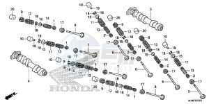 VFR800XF CrossRunner 2ED drawing CAMSHAFT/VALVE (FRONT)