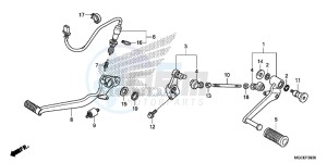 CB1100AE CB1100 ABS UK - (E) drawing PEDAL