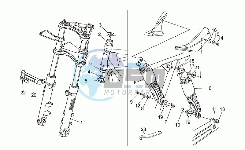 Front/rear shock absorber