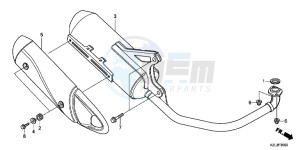 NSC110WHB drawing EXHAUST MUFFLER