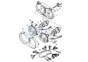 XTZ SUPER TENERE 750 drawing HEADLIGHT FOR UNITED KINGDOM