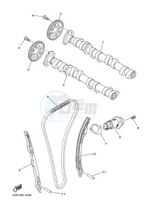 XJ6N 600 XJ6-N (NAKED) (20SL 20SM) drawing CAMSHAFT & CHAIN