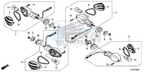 CRF1000G CRF1000 - Africa Twin Europe Direct - (ED) drawing WINKER (CRF1000)