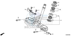 CRF250LAH CRF250LA ED drawing STEERING STEM