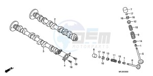 CBR600RR9 UK - (E / MME) drawing CAMSHAFT/VALVE