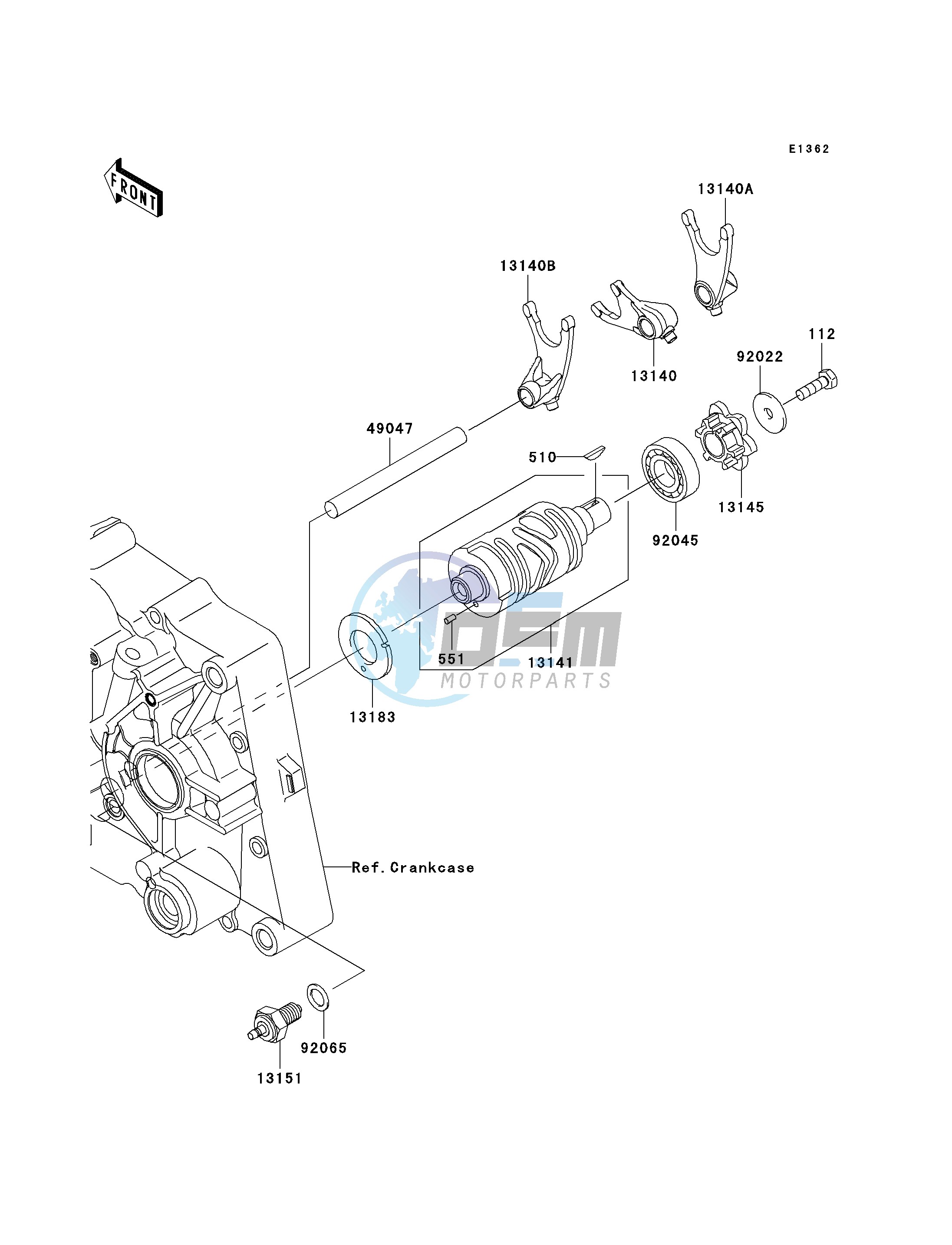 GEAR CHANGE DRUM_SHIFT FORK-- S- -