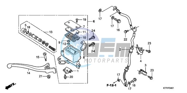 FR. BRAKE MASTER CYLINDER (SH1259/1509)