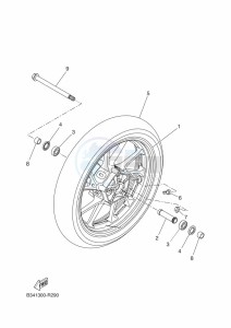 XSR700 MTM690D (BJX1) drawing FRONT WHEEL