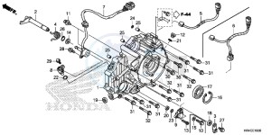 TRX500FM2G TRX500FM Europe Direct - (ED) drawing REAR CRANKCASE COVER