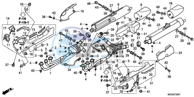 EXHAUST MUFFLER (EXCEPT G L1800-BR)