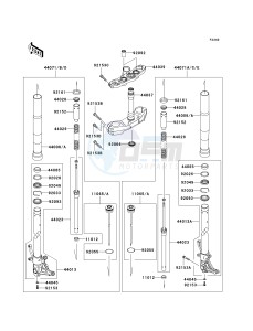 ZR 1000 B [Z1000] (7F-8F) B7F drawing FRONT FORK