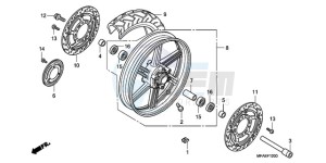 CBF1000AA Europe Direct - (ED / ABS) drawing FRONT WHEEL