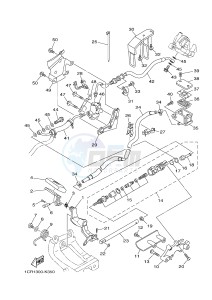 XV1900A MIDNIGHT STAR (1CR3) drawing REAR MASTER CYLINDER