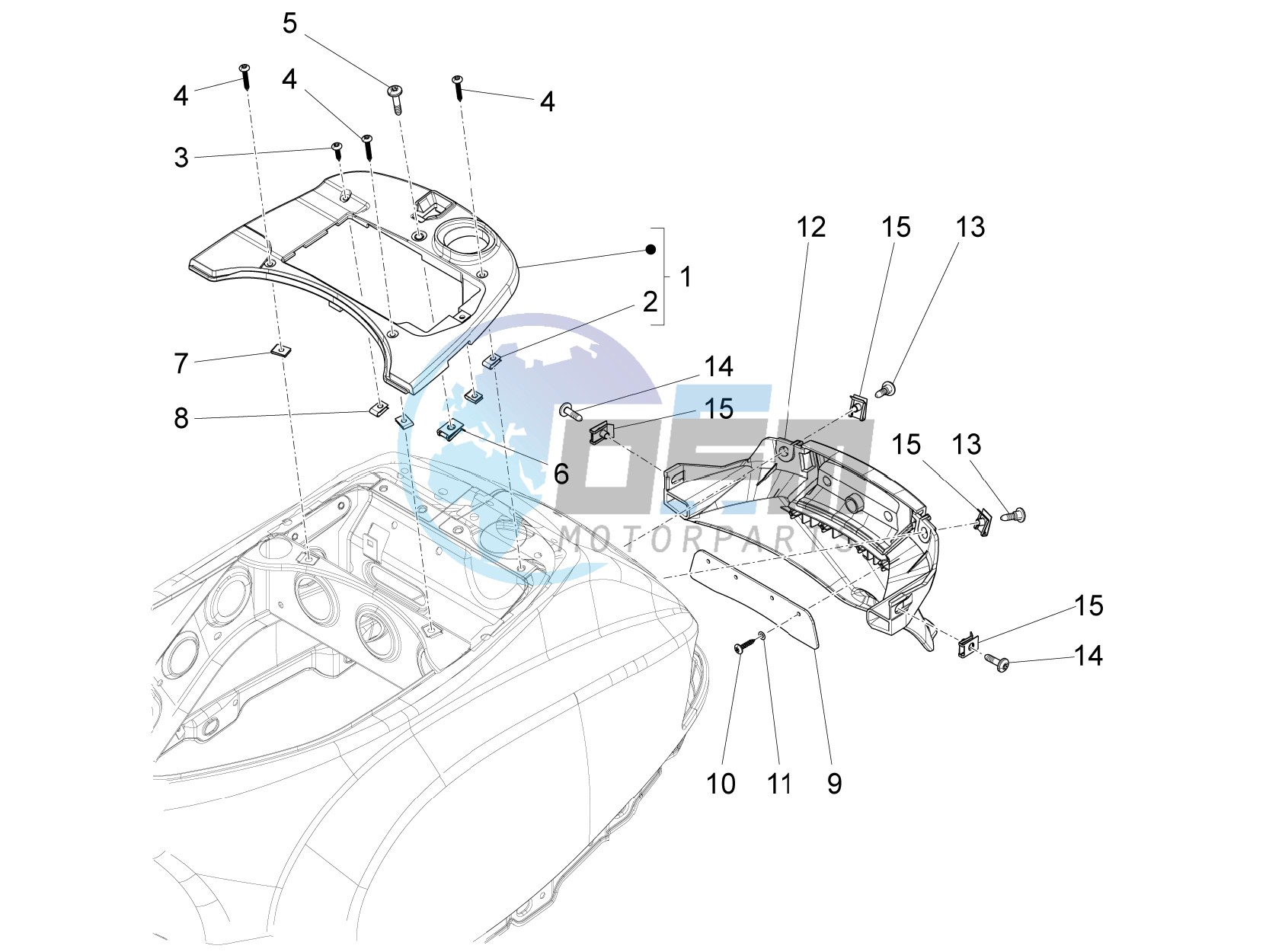 Rear cover - Splash guard