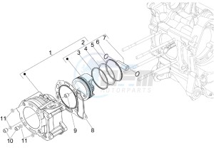 Beverly 300 ie Tourer (USA) USA drawing Cylinder-piston-wrist pin unit