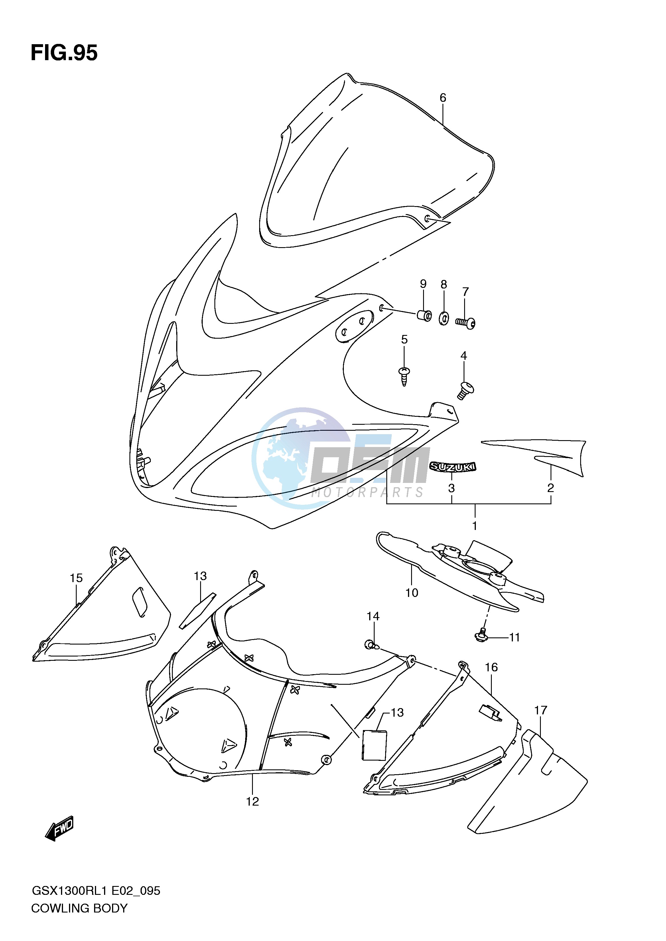 COWLING BODY (GSX1300RL1 E51)