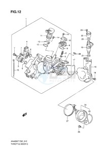 AN400 ABS BURGMAN EU-UK drawing THROTTLE BODY