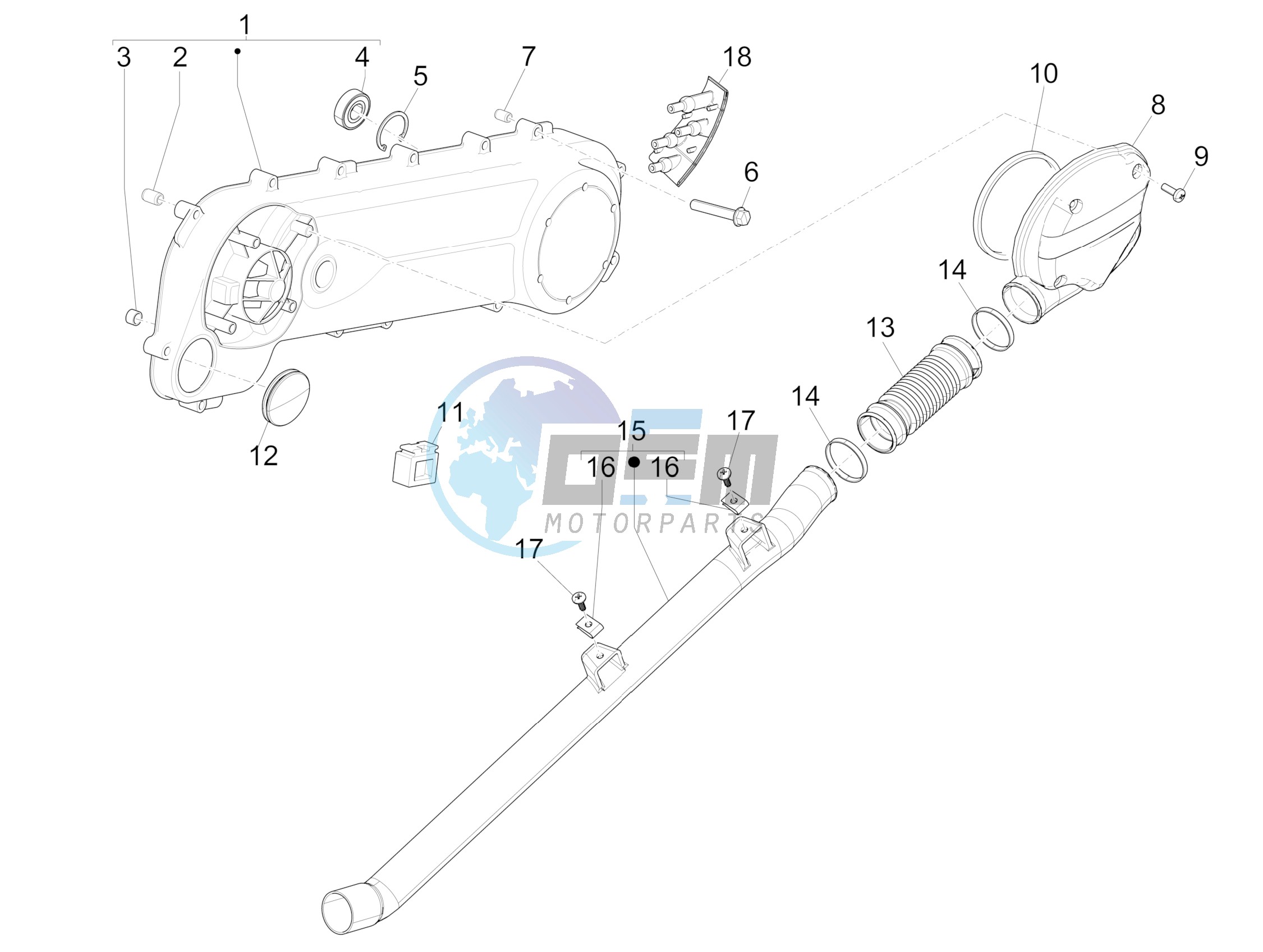 Crankcase cover - Crankcase cooling