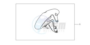 CBR600RAA Korea - (KO / ABS) drawing KIT FR FENDER