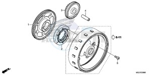 CB500XAF CB500X UK - (E) drawing STARTING CLUTCH