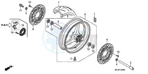 CBR600RR9 Korea - (KO) drawing FRONT WHEEL