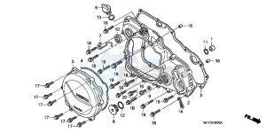 CRF450XC drawing R. CRANKCASE COVER