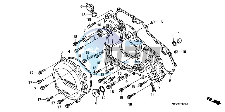 R. CRANKCASE COVER