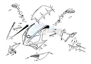 GPR REPLICA RACING EURO2 - 50 cc drawing COWLING