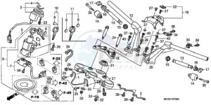 ST1300A9 Korea - (KO / ABS MME) drawing HANDLE PIPE/TOP BRIDGE