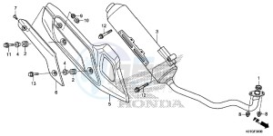 SH125ASG SH125D UK - (E) drawing EXHAUST MUFFLER