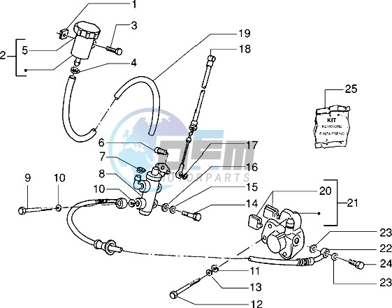 Front brake cylinder-Brake caliper