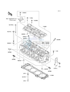 JT 1500 F [ULTRA 260LX] (F9F) F9F drawing CYLINDER HEAD