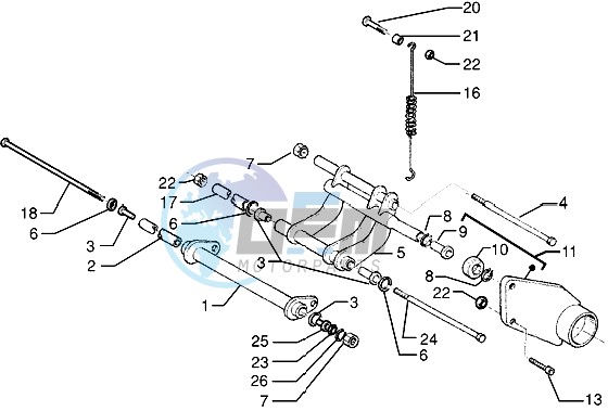 Swinging arm