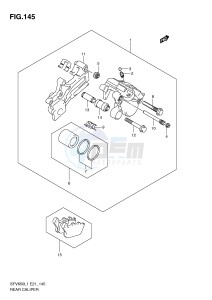 SFV650 (E21) Gladius drawing REAR CALIPER (SFV650L1 E21)