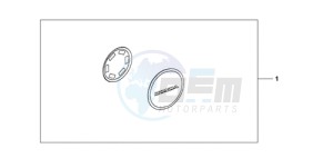 CBF1000TA France - (F / ABS CMF) drawing CRANKCASE COVER PEARL COOL WHITE