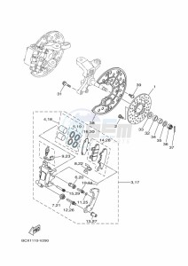 YFM700R (BCX9) drawing FRONT BRAKE CALIPER