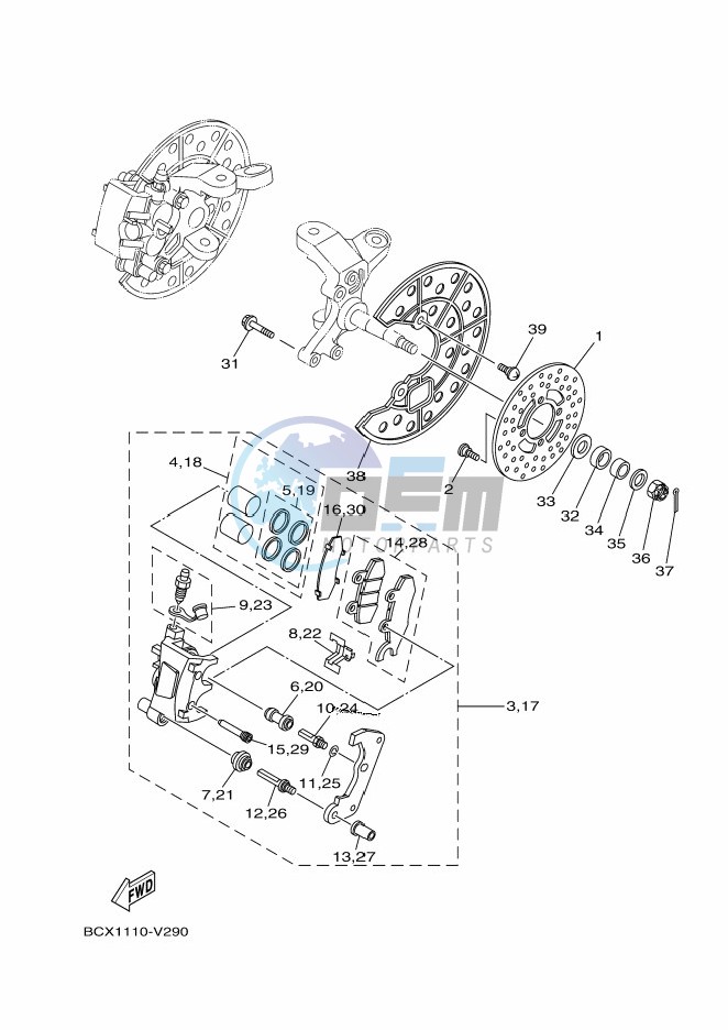 FRONT BRAKE CALIPER