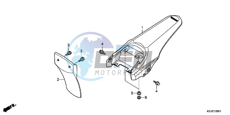 REAR FENDER (CRF80FB/ CRF100FB)