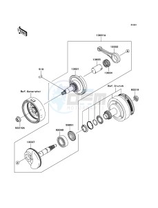 KLX110 KLX110A7F EU drawing Crankshaft