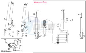 Shiver 750 USA USA drawing Front fork II