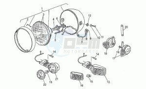 California III 1000 Iniezione Iniezione drawing Headlight-horn